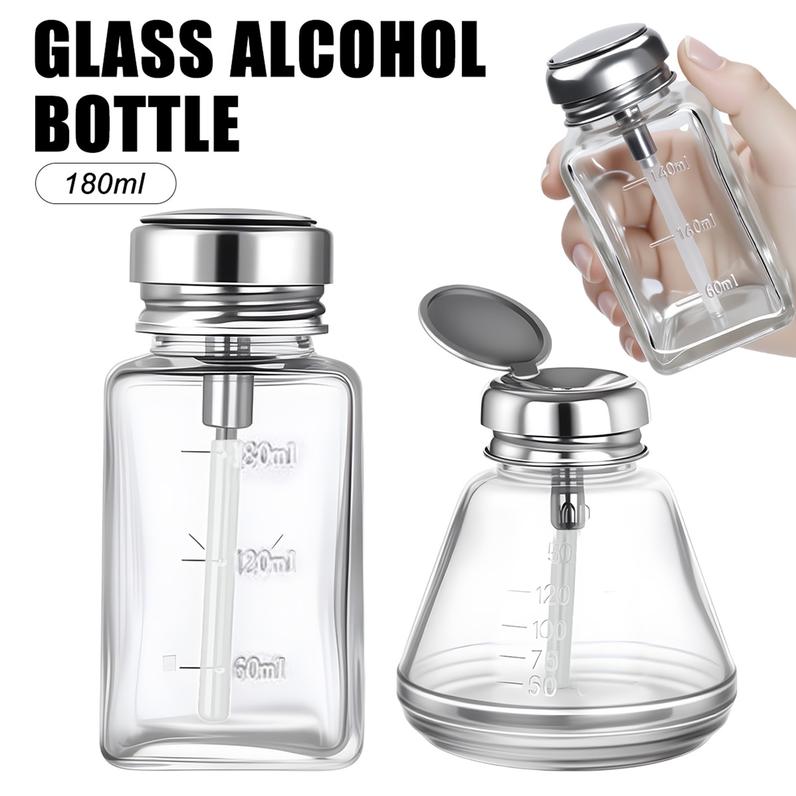 Water Bottle Blank - Butelka szklana na paznokcie 180 ml