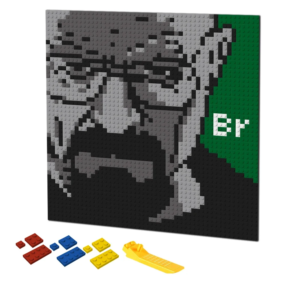 Puzzle Blank White - Retro Pixel Art klocki mozaika Walter