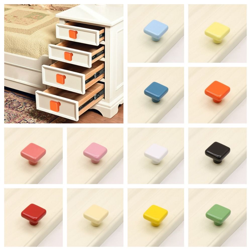 Ceramic Tile Blank - Prostota Kolorowe ceramiczne uchwyty z pojedynczym