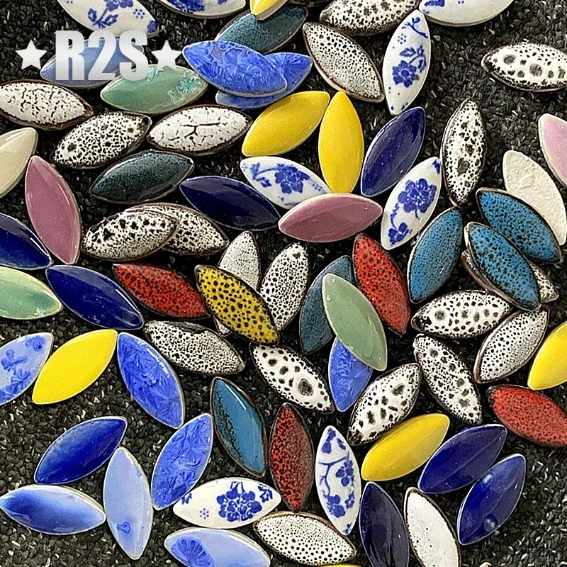 Ceramic Tile Blank - 100g Mieszanka Kolorów Nieregularne Ceramiczne Mozaiki