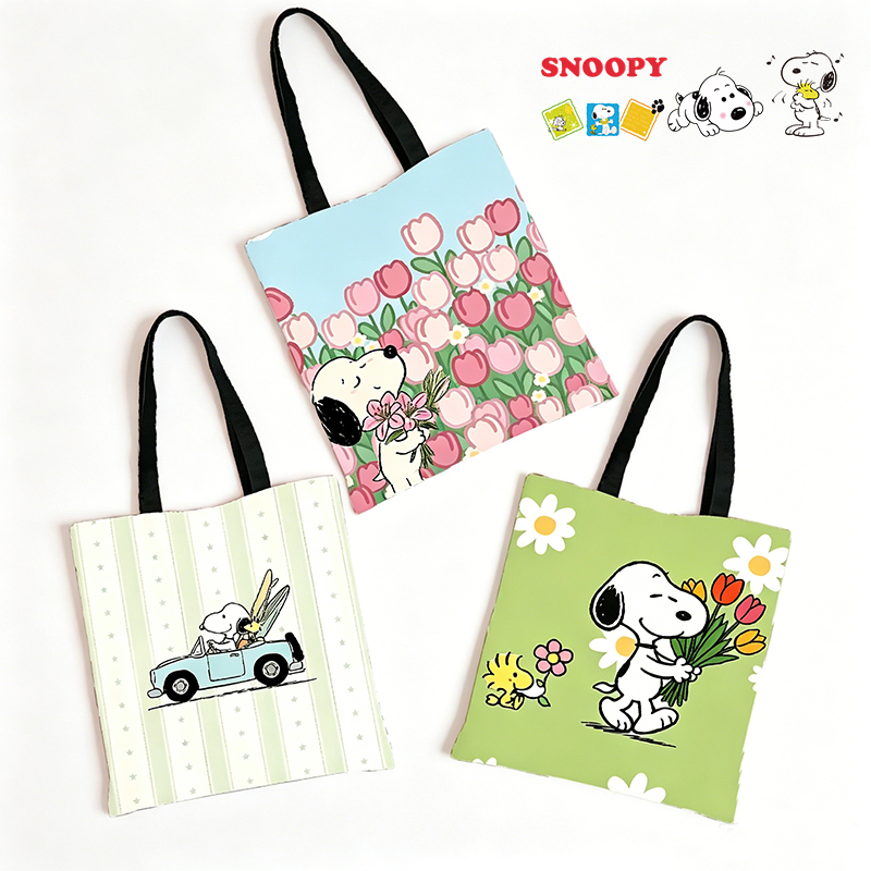 Tote Bag Sublimation - Torba płócienna z sublimacją Snoopys, damska