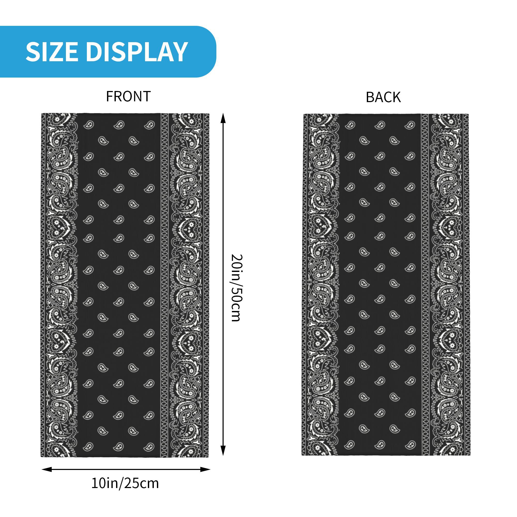 Czarno-biała bandana w stylu p – Bandana Blank White recenzja i cena