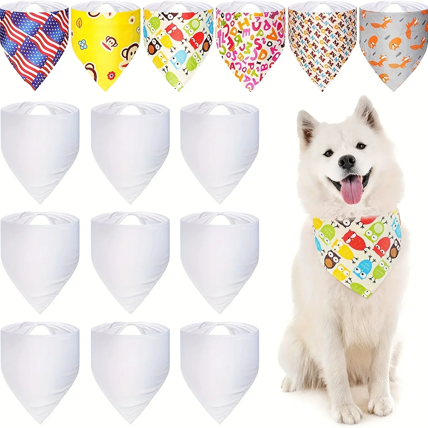 30 sztuk białych poliestrowych – Bandana Blank White recenzja i cena