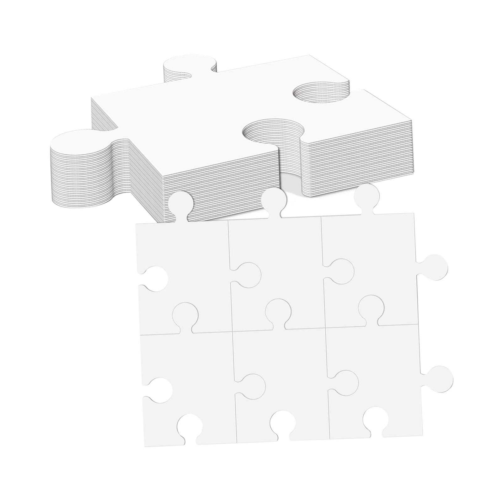 Białe kartonowe puste puzzle,  – Puzzle Blank White recenzja i cena