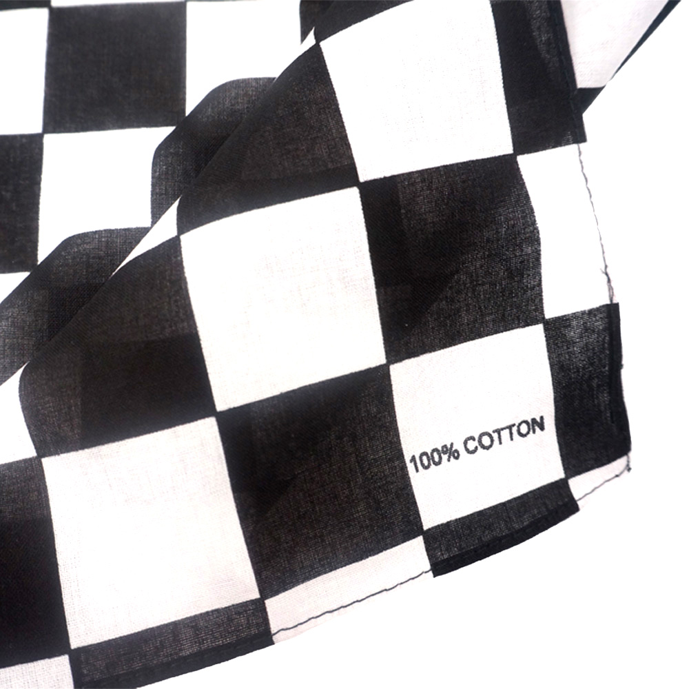 Bandana w kratkę Flaga wyścigó – Bandana Blank White recenzja i cena