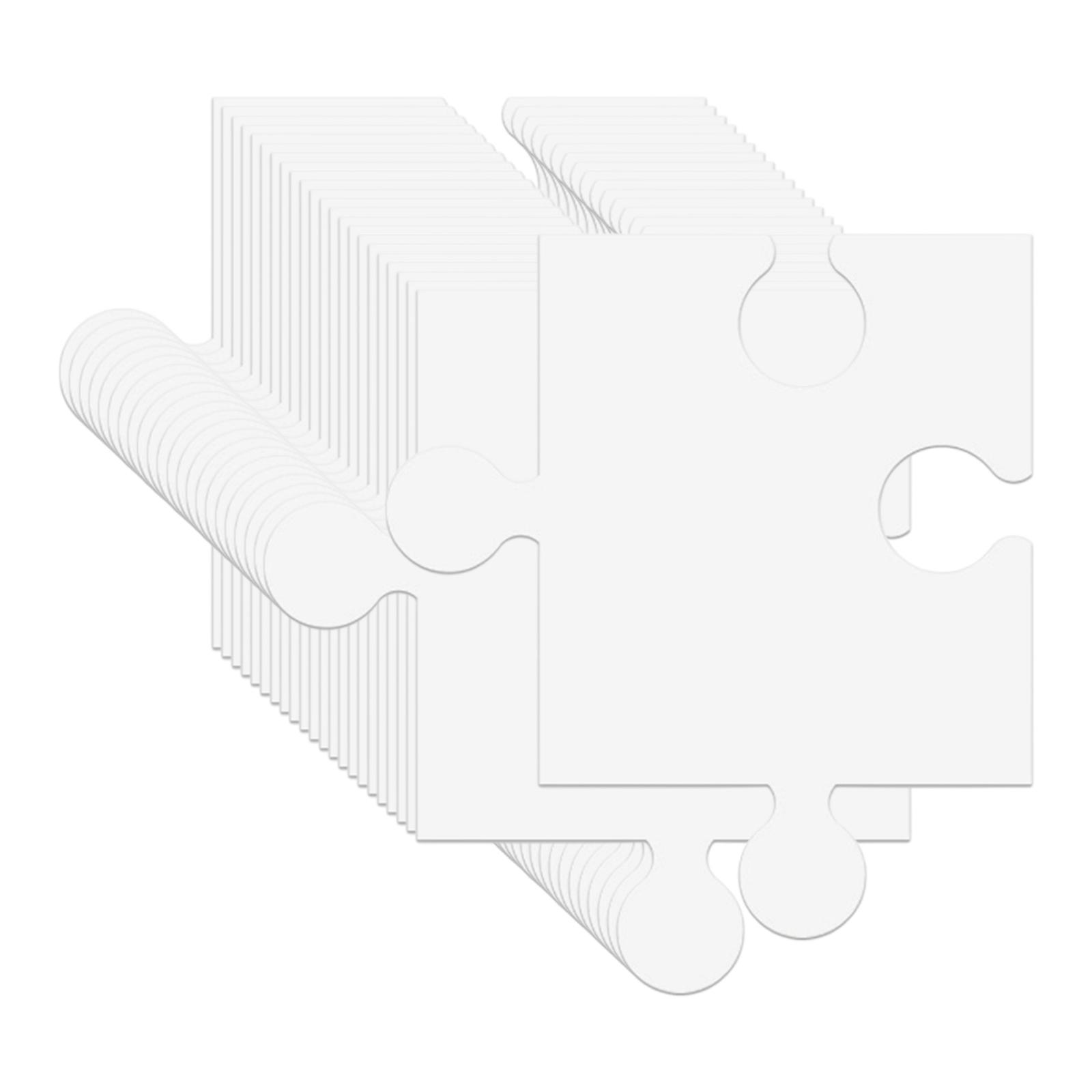 24 szt. Białe kartonowe szablo – Puzzle Blank White recenzja i cena